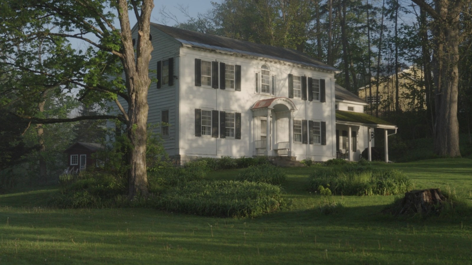 The Newville house in morning light